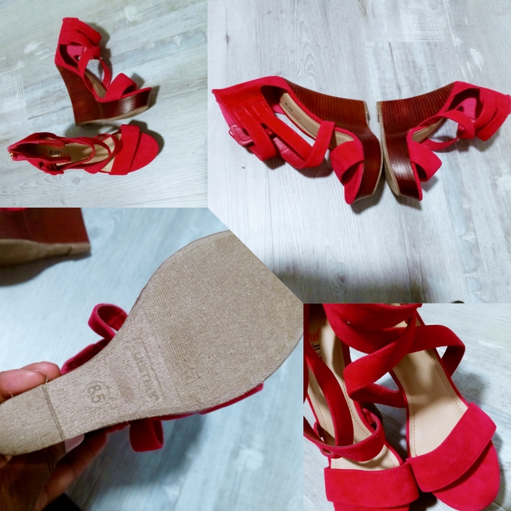 Pink & flirty Justfab wedge
